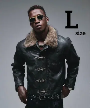 파이어맨 디자인 퍼 라이더 자켓 ANDER HUNK 가죽