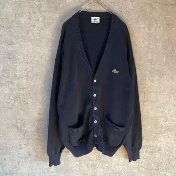 LACOSTE 가디건 니트 사이즈 4 네이비 L/XL 사이즈 상당