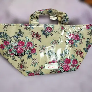Orne 꽃무늬 토트백 베이지 보냉백
