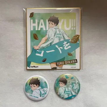 하이큐!! 오이카와 토오루 횡단막 색지 글리터 캔뱃지 3종 세트