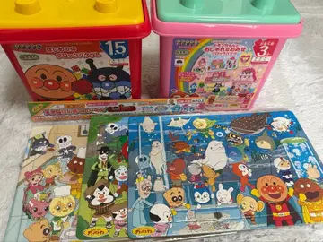 호빵맨과 짤랑이 블록 바구니 퍼즐 세트 덤 포함