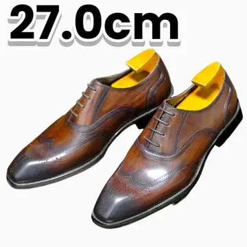 새상품 윙팁 가죽 신발 브라운 27.0cm 비즈니스 남성용