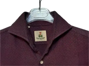 기 로버 GUY ROVER 버건디 두꺼운 원단 패턴 셔츠 사이즈 S