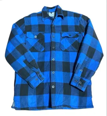 로스코 ROTHCO 버팔로 체크 보아 셔츠 블루