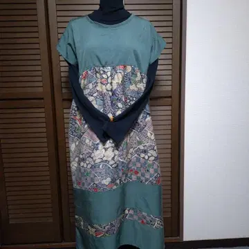 순수 실크 츠지가하나 오버롤 스커트