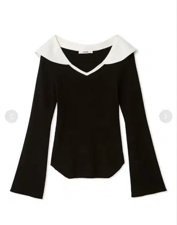 오프숄더 니트 풀오버 snidel