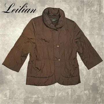 Leilian 브라운 다운 자켓 숏 기장 11 사이즈