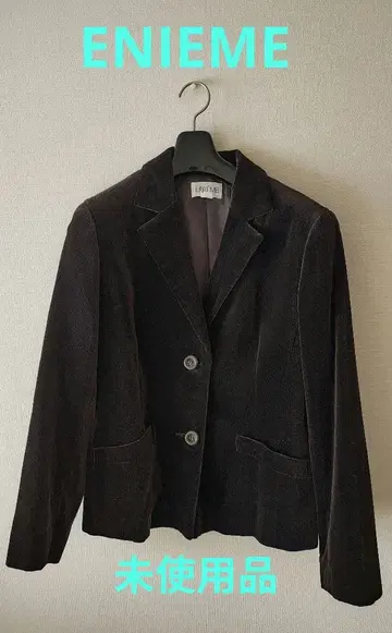ENIEME 벨벳 자켓 짙은 갈색