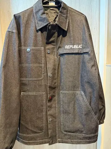 REPUBLIC 다크 그레이 데님 자켓 + 스노우보드 삭스 2켤레 포함