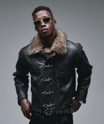 ANDER HUNK 파이어맨 디자인 가죽 라이더 자켓 즉완 상품