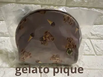 젤라또피케 아이스크림 베어 패턴 파우치 브라운 새상품