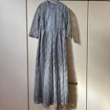 LACE LADIES 레이스 롱 드레스 퍼 포함 결혼식 동창회