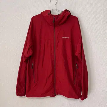 새상품급 mont-bell 빨간색 마운틴 후드티 하자품