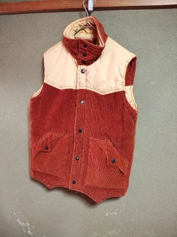 70s 70년대 빈티지 구제 의류 코듀로이 나일론 베스트