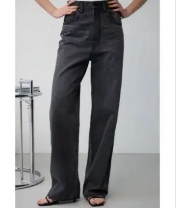 AZUL DENIM 하이웨스트 와이드 데님