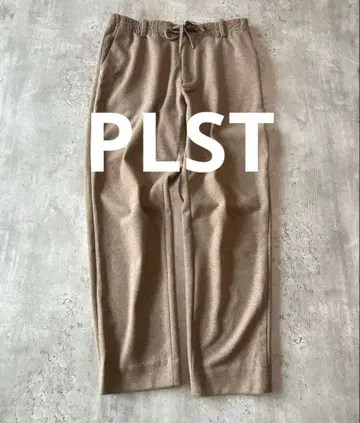 PLST 플라스테 프레셔스 니트 멜톤 이지 팬츠 베이지 L 남성용