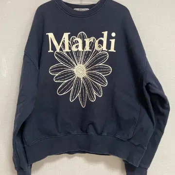 Mardi 꽃무늬 프린트 맨투맨 네이비