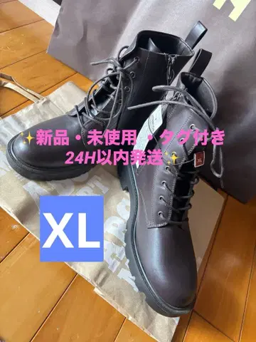 새상품 미사용 GU 지유 라이트 볼륨 밑창 레이스업 부츠 브라운