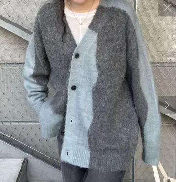 샤기 가디건 카프리슈 마쥬 샤기 니트 니트 가디건