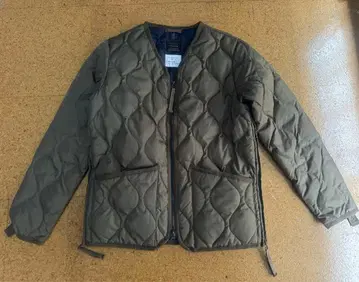 TAION(타이온) 밀리터리 크루넥 다운 자켓 카키