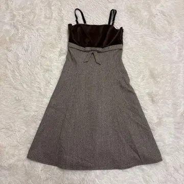 벨로아 트위드 원피스 브라운 울 an another angelus