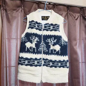 루돌프 무늬 집업 베스트 Sunny clouds