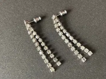 앤티크 크리스탈 스톤 프린지 귀걸이