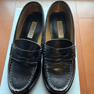 HARUTA 스쿨 로퍼 블랙 23.5cm