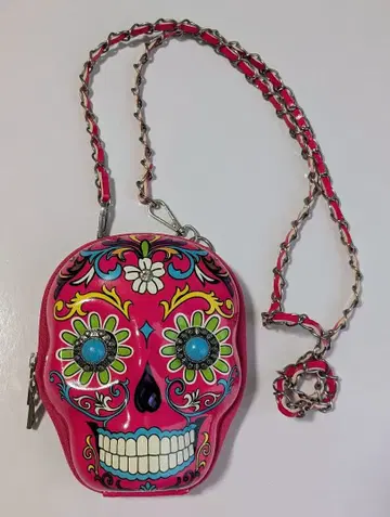 멕시코풍 스컬 디자인 숄더백