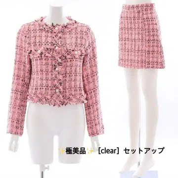 컨디션 최상 clear 트위드 자켓&미니 스커트 셋업