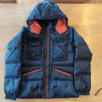 ANAYI 후드 부착 다운 자켓 네이비 샘플