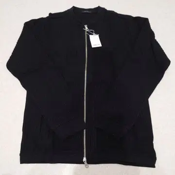 COMME CA ISM 블랙 집업 니트 L