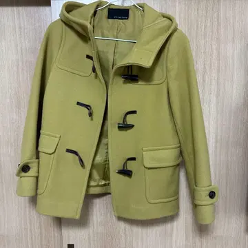 green label relaxing 더플 코트 후드 부착 머스타드