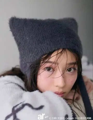 젤라또피케 HALLOWEEN 고양이 귀 장미 발라클라바 다크 그레이