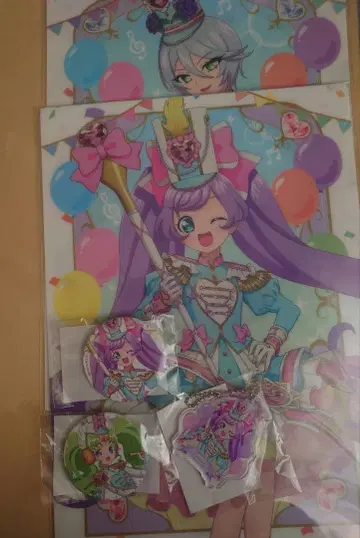 프리파라 마루쿠지 클리어 파일 캔뱃지 아크링 키링 라라 파루루