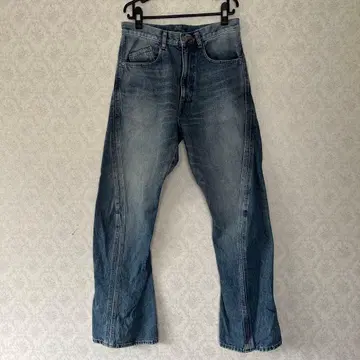 NVRFRGT 와이드 레그 데님 팬츠 블루