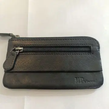 블랙 가죽 코인 케이스 남성용