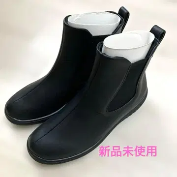 블랙 사이드 고어 부츠 레인부츠 합성 피혁