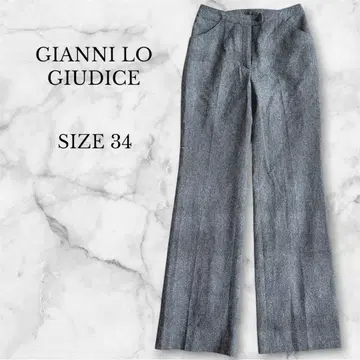 잔니 로 주디 스트레이트 슬랙스 팬츠 그레이 빅