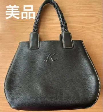 키타무라 KITAMURA 천연 가죽 핸드백 뜨개질 핸들 판매 레어