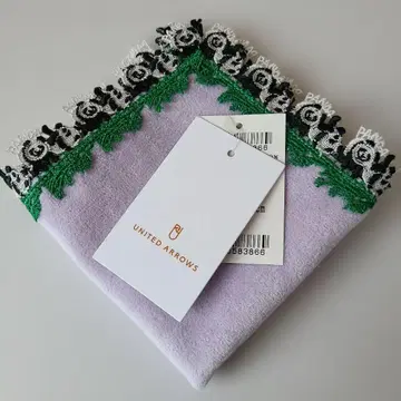 치카자와 레이스 타월 손수건 팬더 라일락