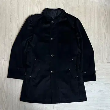 KANSAI YAMAMOTO 남성용 블랙 체스터 코트 울 계열