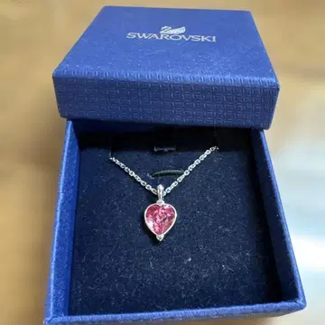 Swarovski 핑크 하트 목걸이