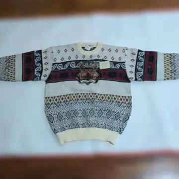 SiNPLE LiFE 기하학 패턴 니트 스웨터