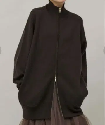 캘런솔로지 니트 지퍼 가디건 니트 가디건 지퍼 브라운