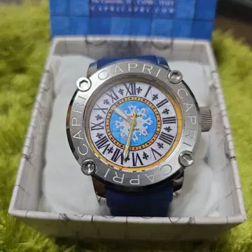 CAPRI FreeMen 아날로그 시계 고무 벨트