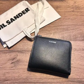 [ 신상 ] 질 샌더 로고 그레인 가죽 신용카드 퍼스 카드 홀더