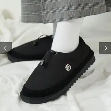 블랙 / 슬립온 / 퀼팅 모크 슈즈 / 퀼트 모크