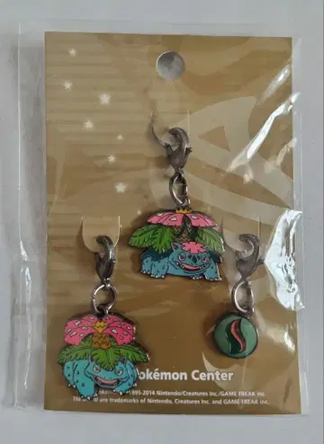 포켓몬 센터 한정판 메가 이상해꽃 메탈 참 메가스톤 미개봉 새상품