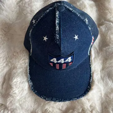 요시노리 코타케 444 데님 캡 별과 스트라이프 택 포함